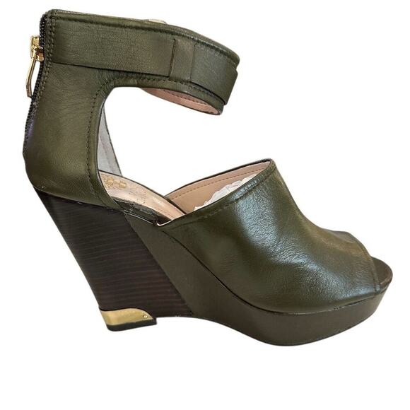 Vince Camuto Women's Olive Green Wedge Sandals Size 6.5M - Standard - Picture 4 of 13